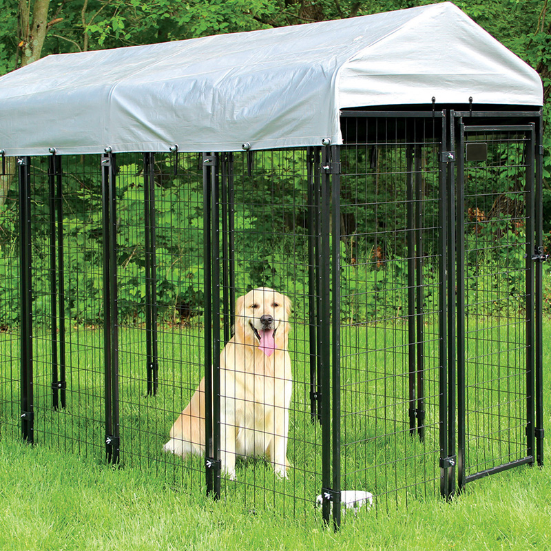 Gaiola para cães grande de malha soldada de alta qualidade, gaiola de aço para cães
