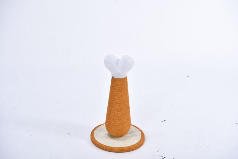 Poste de Arranhar para Gato em Forma de Perna de Frango com Corda de Juta Tingida Durável