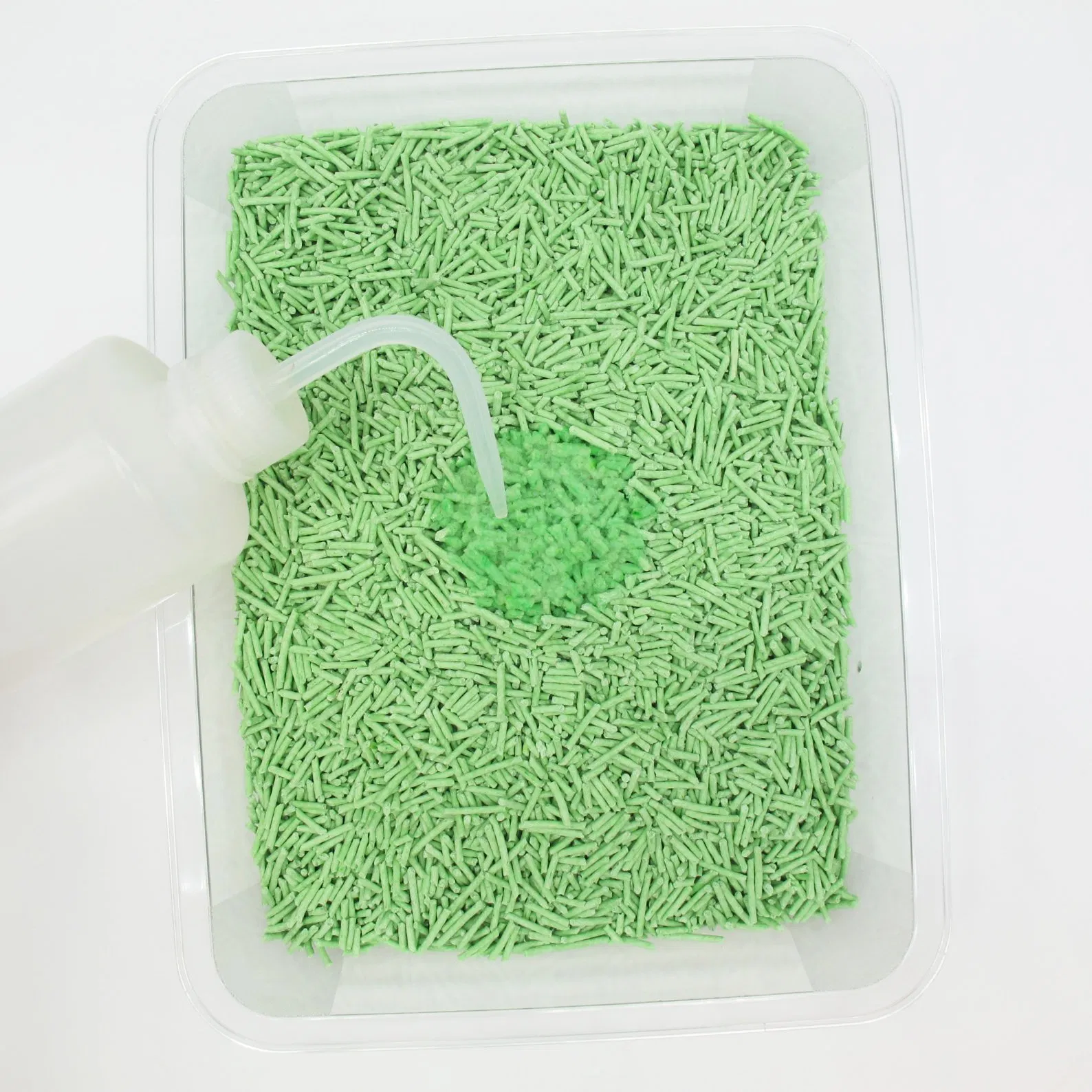 100% Natural Low Tracking Hard Clumping Easily Scooping Super Flushable Fragrância de Chá Verde Millets Areia para Gato Acessório para Banheiro de Gato Fábrica