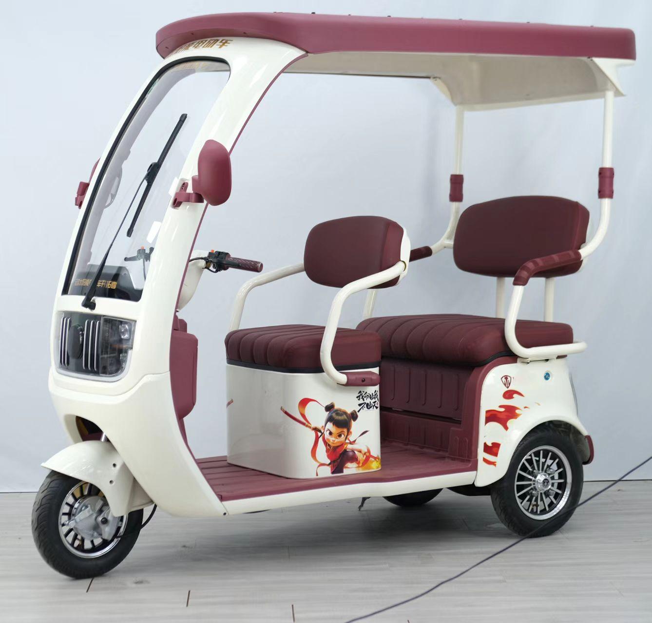 Global Leading  New Model 3 Wheels Electric Passenger Tricycles Three Wheel for Adult  Luxury Tuk-tuk (3-seater) Manufacturer, Supplier