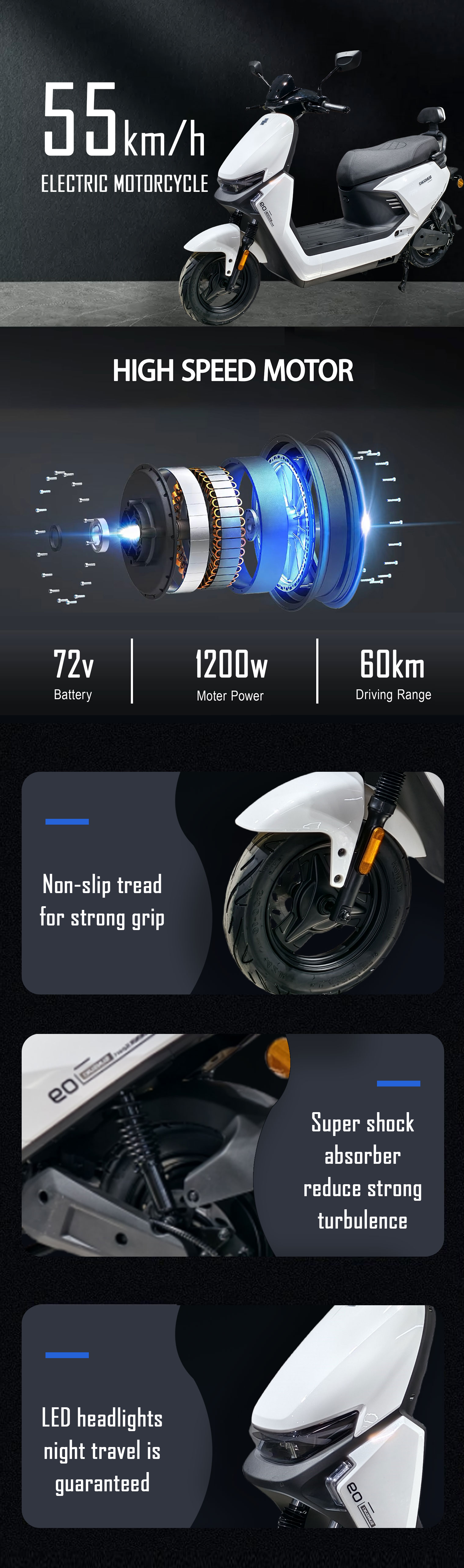 N95-S electric scooter detail display