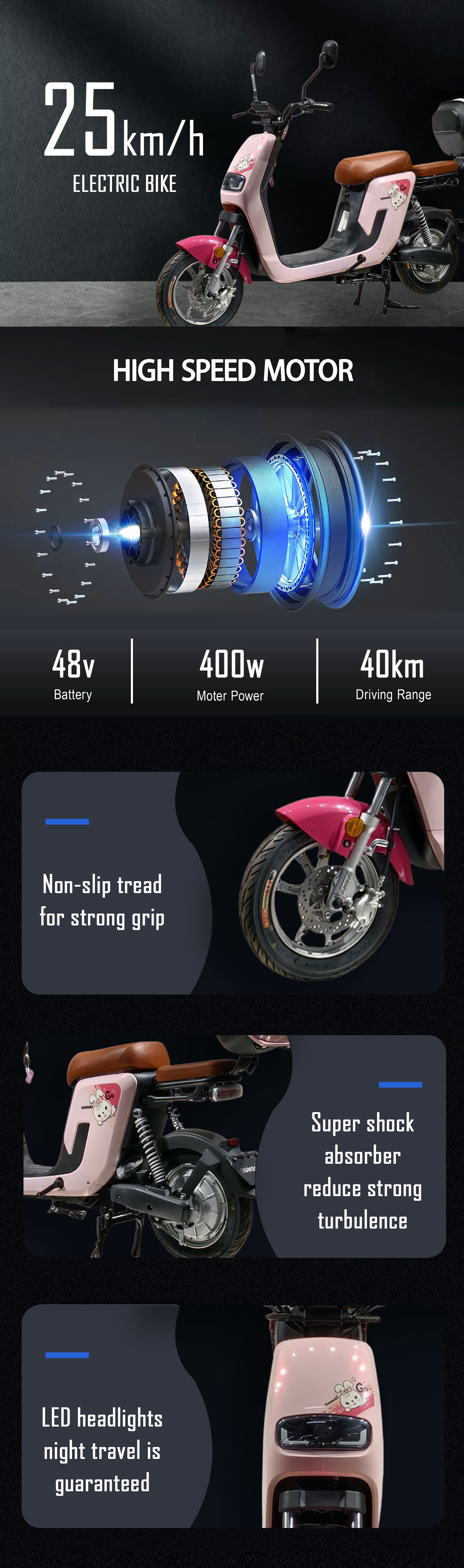 M2 Electric Scooter Detail