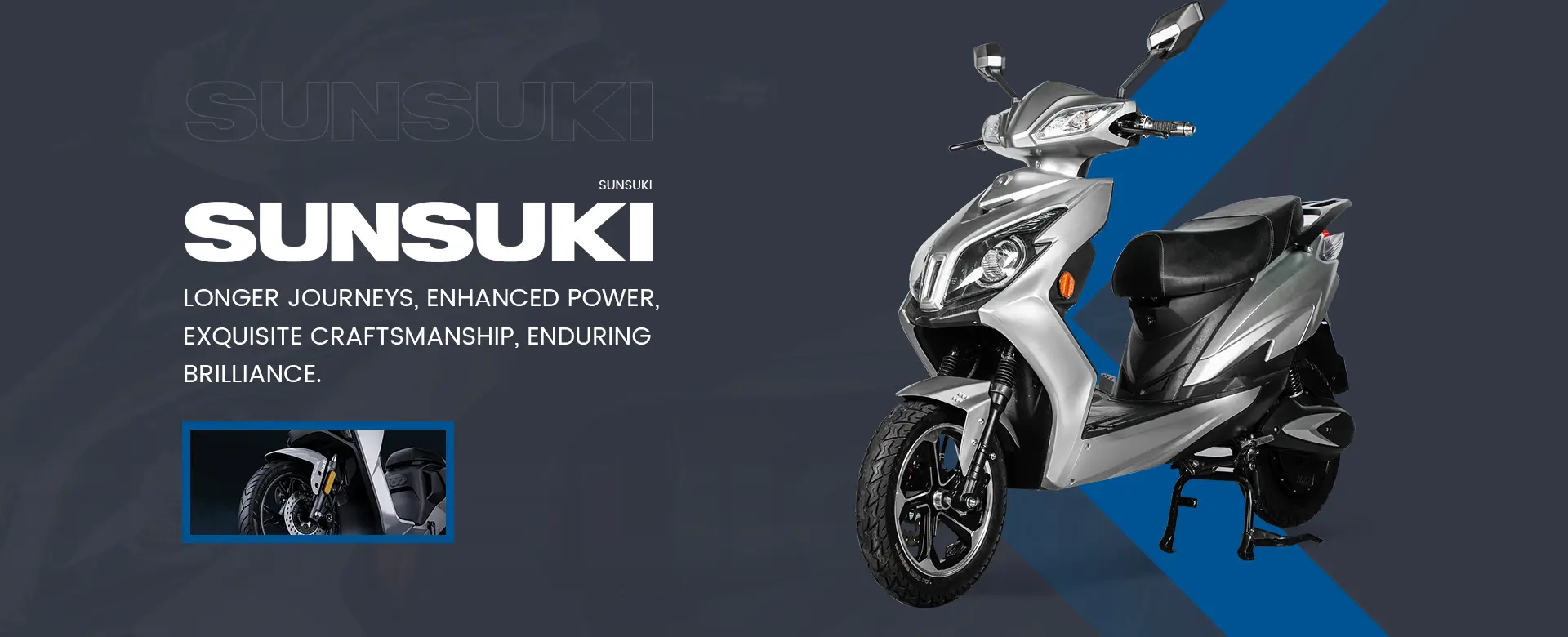 SUNSUKI electric motorcycle on urban road – powerful EV performance