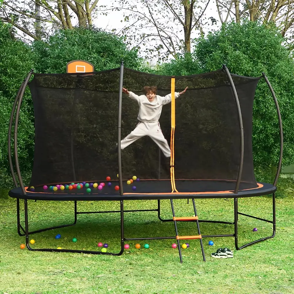 Custom Custom 6-16FT Outdoor Round Trampoline with Safety Net and Ladder - China Suppliers and Factory Direct Pricing Service, Factories