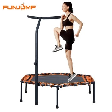 Funjump foldable indoor mini fitness trampoline 40-51 inch - portable exercise rebounder