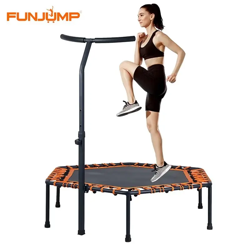 Custom Funjump 40-51 Foldable Mini Fitness Trampoline with Handle - China Factory Suppliers for Home Workouts Manufacturers, Service