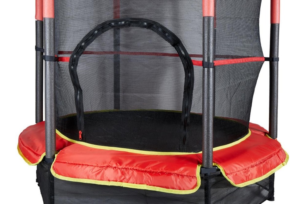 Funjump 55 Mini Indoor Kids Trampoline Toy with Safety Enclosure Net - Fence Net Design