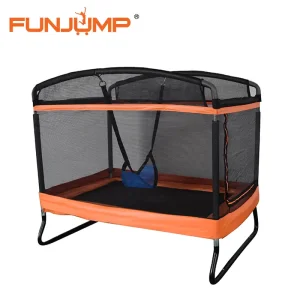 Wholesale Funjump ASTM Approved 4X6FT Kids Trampoline with Swing - Quality Fun from China Suppliers and Factory Service, Factories