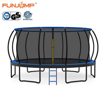 Funjump outdoor trampoline with basketball hoop - recreational sports trampoline