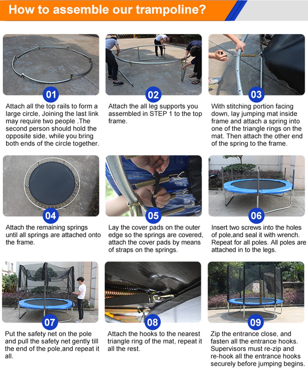 12 10 14 FT Jumping Outdoor Recreational Trampolines for Kids Adults-1 (2)