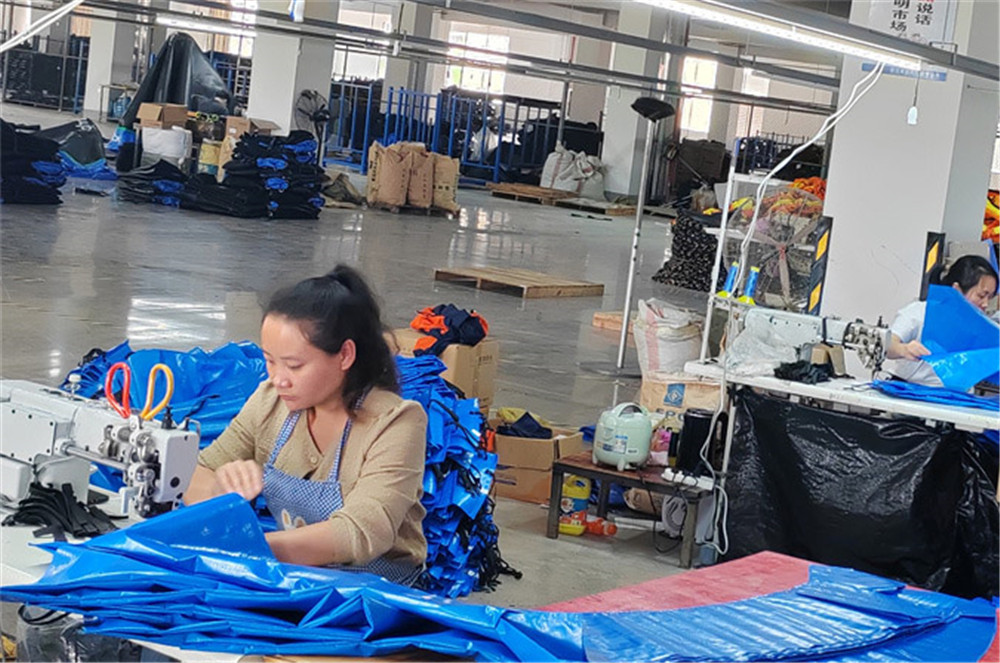 Funjump sewing workshop - finished textile components warehouse