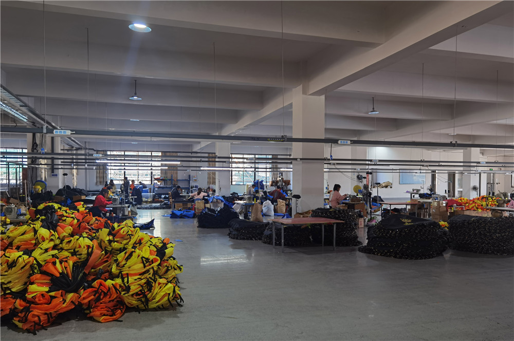 Funjump sewing workshop - quality inspection of finished mats