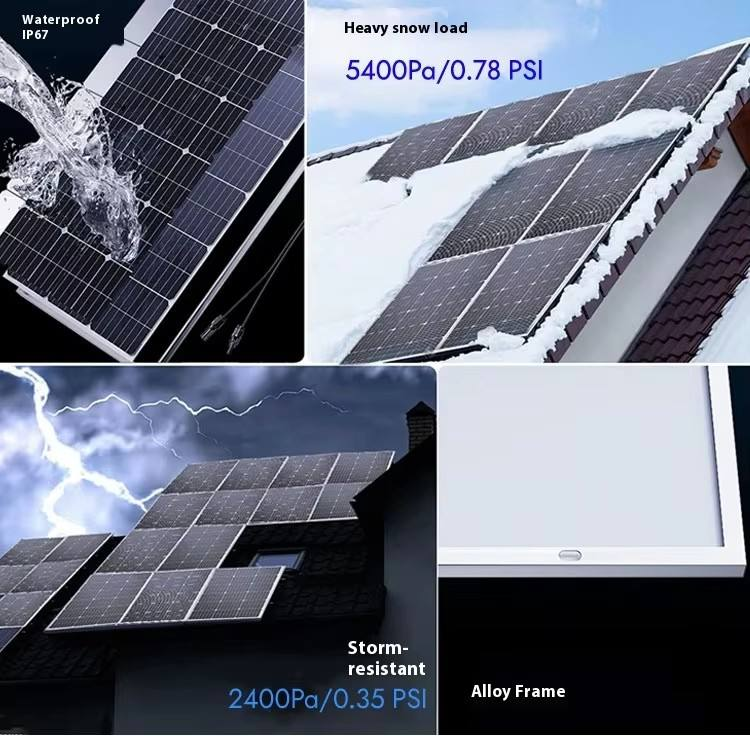 Factory Cheap Single Glass Monocrystalline Solar Panel Affordable Price - Detail View