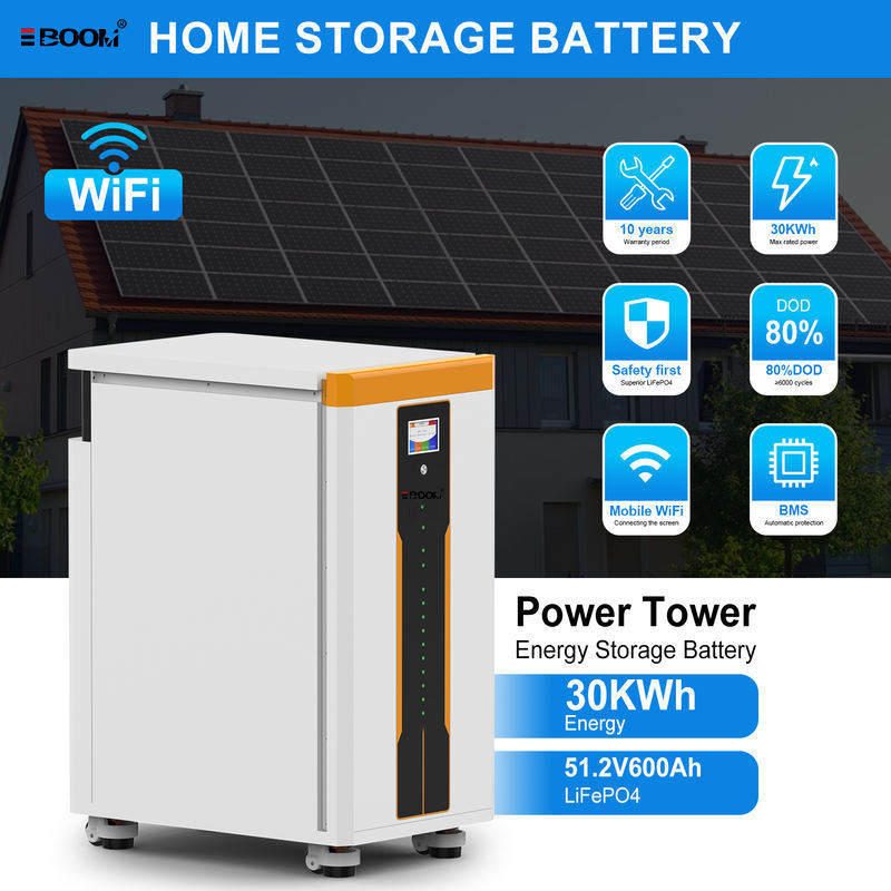 50kWh Wheeled 51.2V 1000Ah LiFePO4 Large Capacity Energy Storage - Detail View