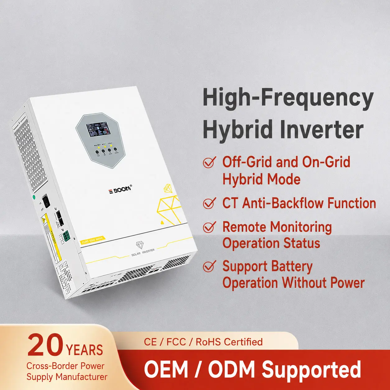 Discount 11KW High Frequency Hybrid Solar Inverter from China Suppliers & Factory - Dual Mode, Batteryless, Real-time Monitoring Supplier, Factory