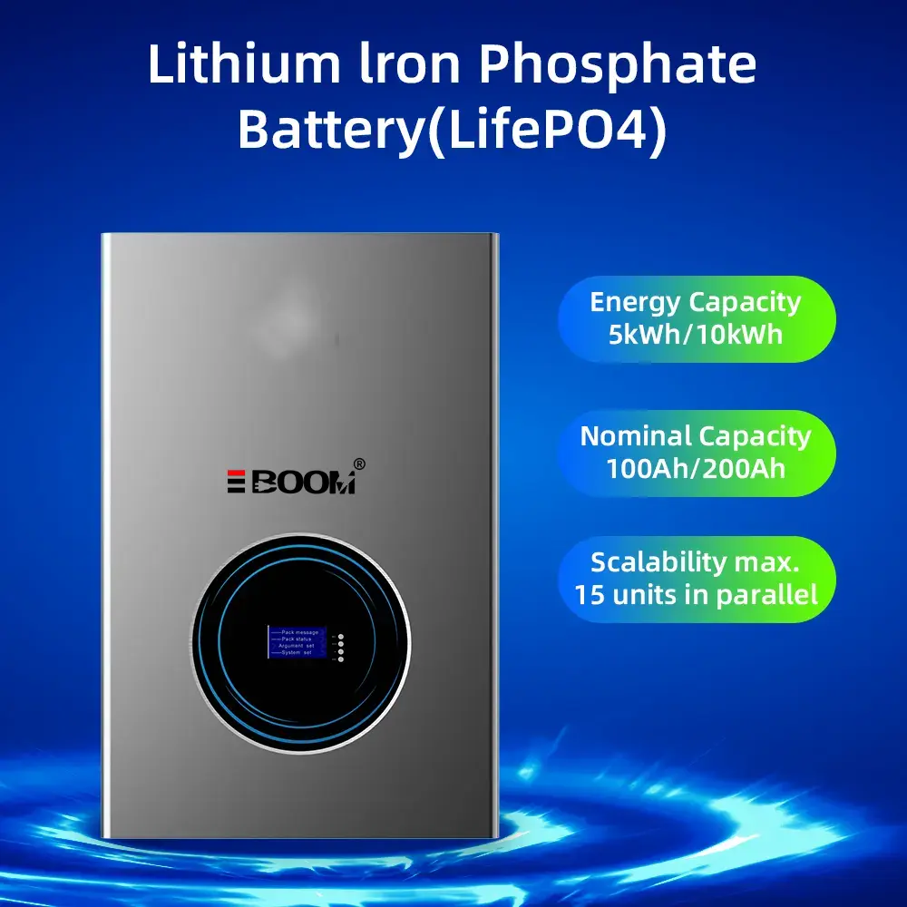 China 48V 100Ah 200Ah LiFePO4 Wall Mount Battery 5kWh 10kWh Home Solar Energy Storage System With 6000 Cycles 10 Year Warranty Suppliers, Factory