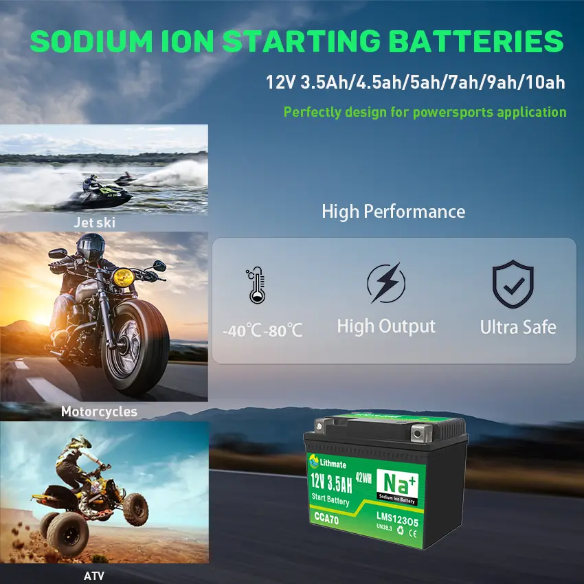 Custom Sodium ion start battery 12v 3.5ah for motorcycle Suppliers, Company