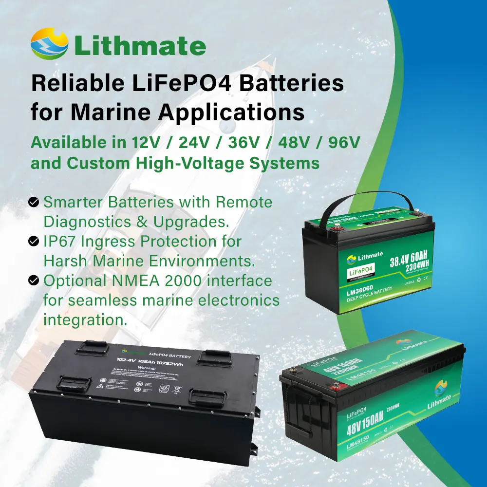 36v marine lifepo4 battery