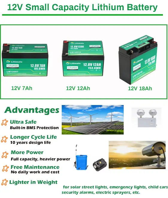 small capacity battery LM12012