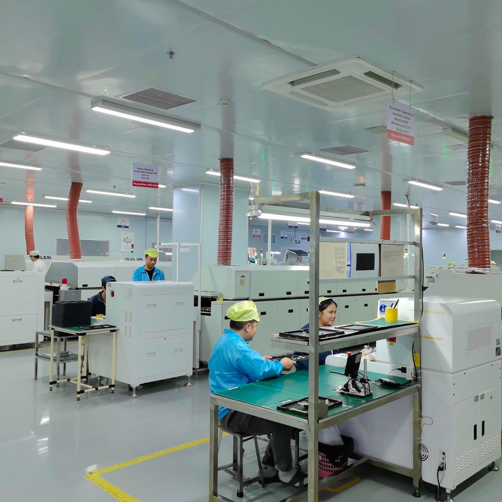 Litongwei factory interior - high-speed SMT pick-and-place assembly line for BMS boards