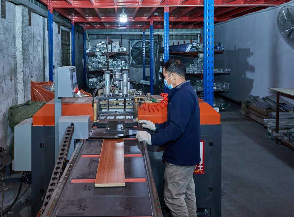 LJF air filter production step 5 - Hardware processing for filter frames