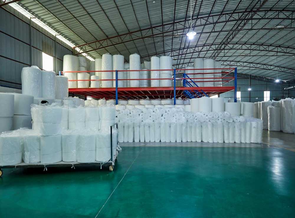 LJF air filter production step 8 - Warehouse storage of finished air filters