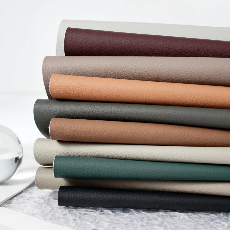 PU leather lychee pattern artificial leather sofa fabric