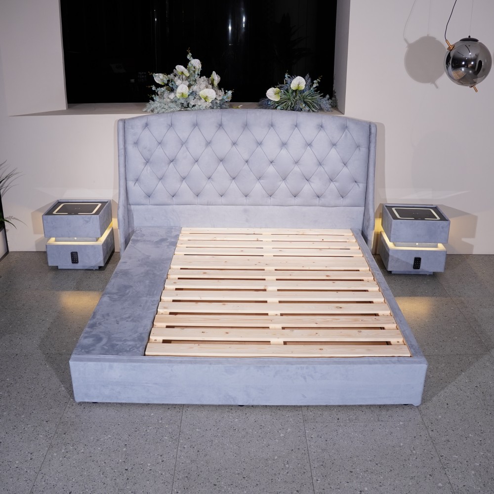 Velvet Storage Bed Design