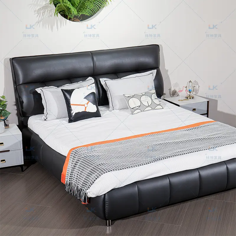 China Microfiber Leather Bed King Size Manufacturers, Supplier