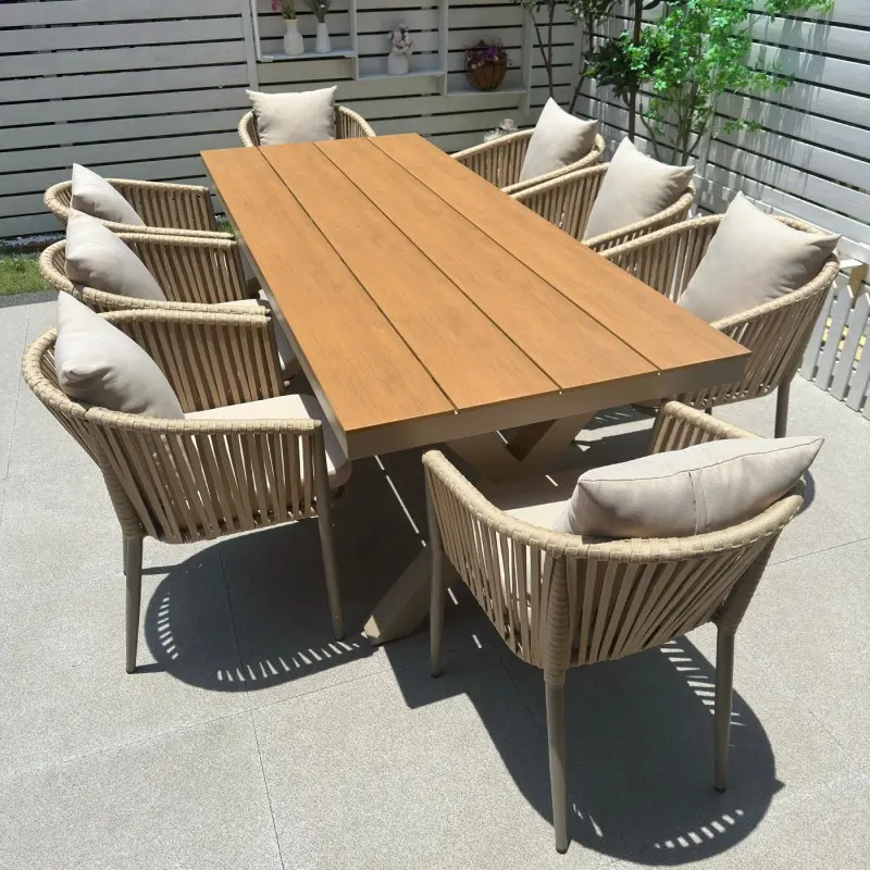 Wholesale Nordic Outdoor Rattan Dining Set - Waterproof and UV-Resistant Dining Table Manufacturer, Factory