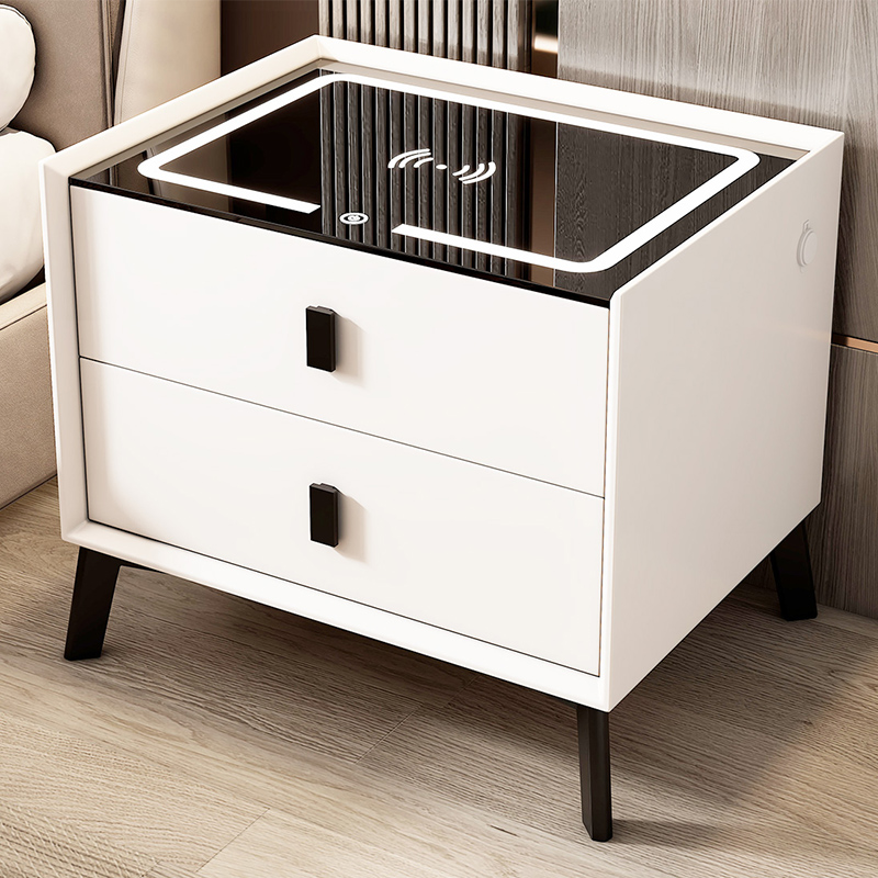 Smart bedside table with wireless charging