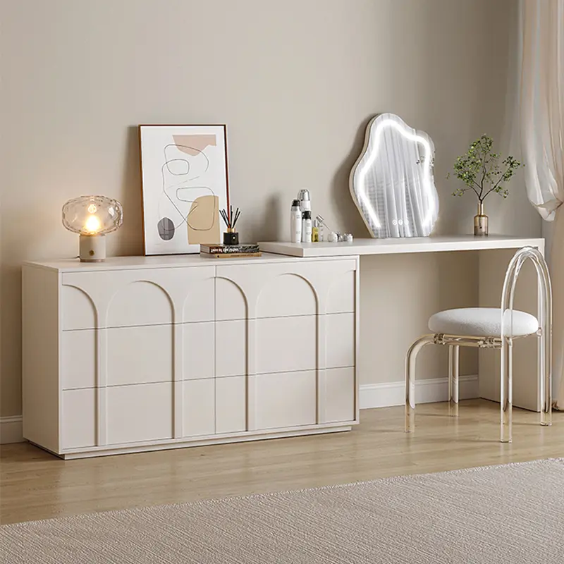 High-Quality Dressing Table Wholesale Vanity Table With Led Light Makeup Mirror Large Storage Room 1.2 Meter Length Makeup Vanities Manufacturers, Suppliers
