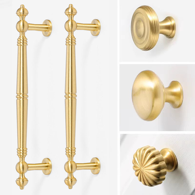 Wholesale French light luxury brass cabinet door handle Furniture Hardware Manufacturers, Supplier