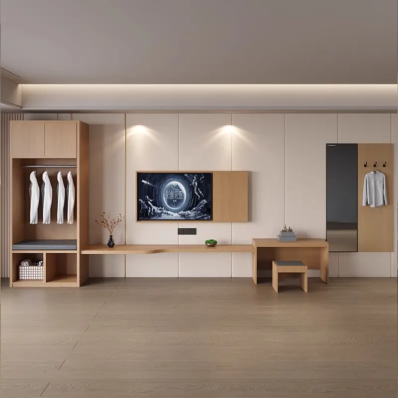 China The guest room has a single or double bed customized hotel furniture Manufacturers, Factories