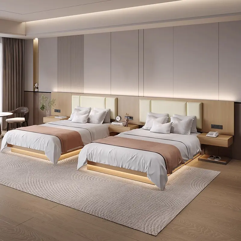 China The guest room has a single or double bed customized hotel furniture Manufacturers, Factories