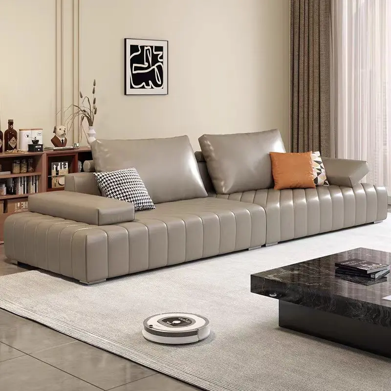 China Italian-Style Lawrence Sofa Straight-Line Business Reception Lounge Sofa Reception and Rest Area Sofa Manufacturer, Supplier