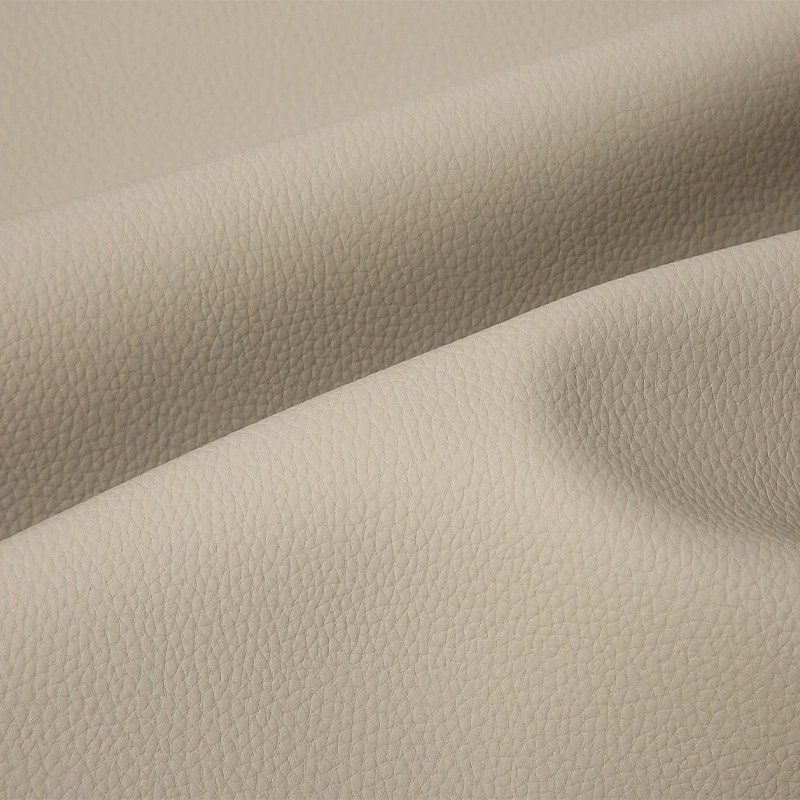 Wholesale Large lychee-patterned cashmere flocking base sofa leather fabric 1.6mm Manufacturer, Factory