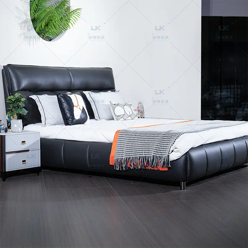 China Microfiber Leather Bed King Size Manufacturers, Supplier