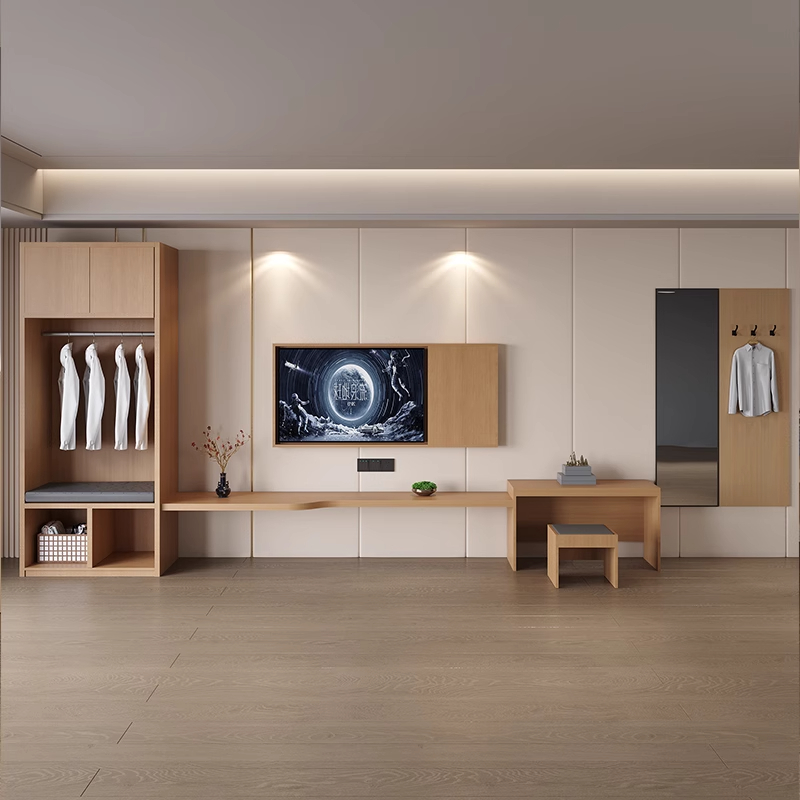 Customized hotel single or double bed furniture set
