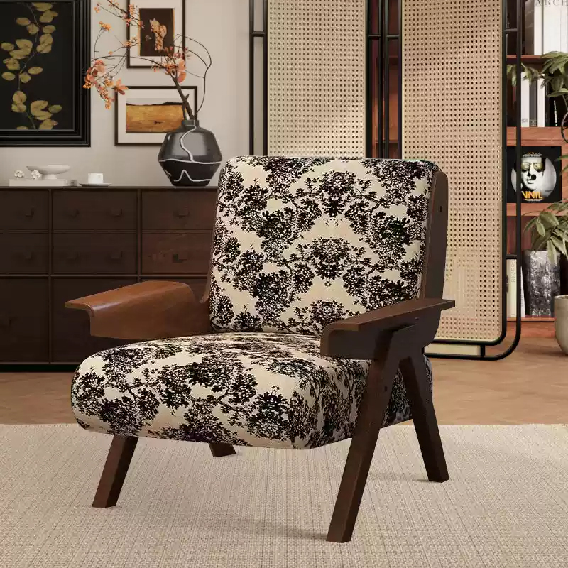 Solid Wood Single Chair Detail View