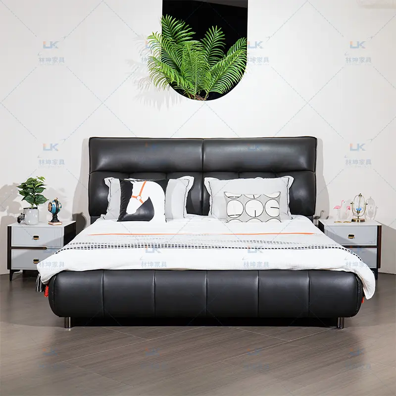 China Microfiber Leather Bed King Size Manufacturers, Supplier