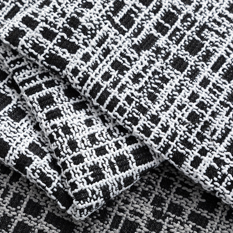 China Heavyweight Linen-Cotton Blend Premium Checkered Sofa Fabric Manufacturer, Factories