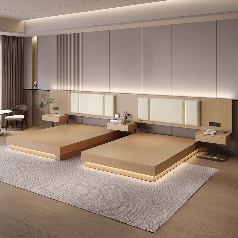 China The guest room has a single or double bed customized hotel furniture Manufacturers, Factories
