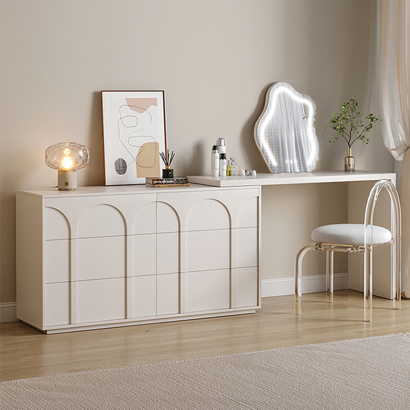 Dressing Table with LED Light Makeup Mirror 1