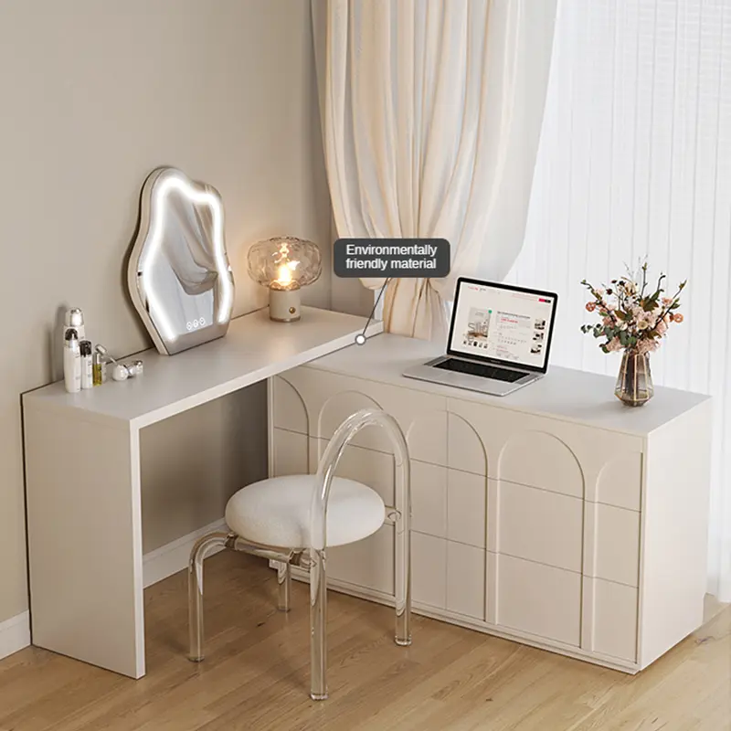 High-Quality Dressing Table Wholesale Vanity Table With Led Light Makeup Mirror Large Storage Room 1.2 Meter Length Makeup Vanities Manufacturers, Suppliers