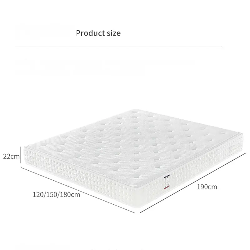 Wholesale Queen King Size Hybrid Mattress Comfortable Memory Foam Pocket Spring Medium Firmness Hotel Bed Compressed Mattress