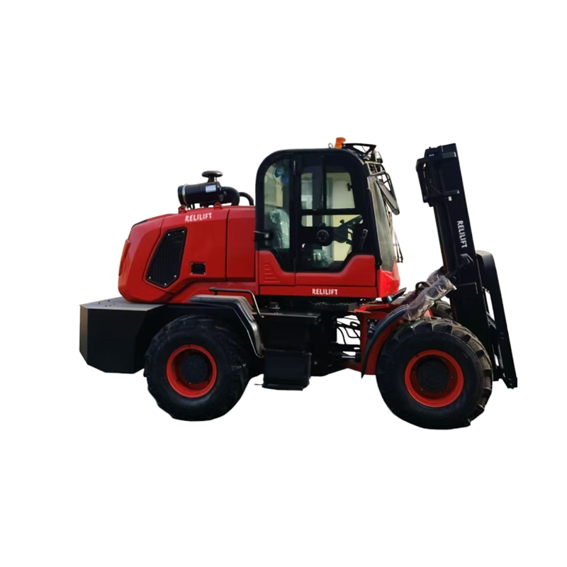 New Model 4WD Rough Terrain Forklift 40kw Power 1220mm Forks for Heavy Loads in Construction off-Road 4*4 Electric Diesel All-Terrain Forklift