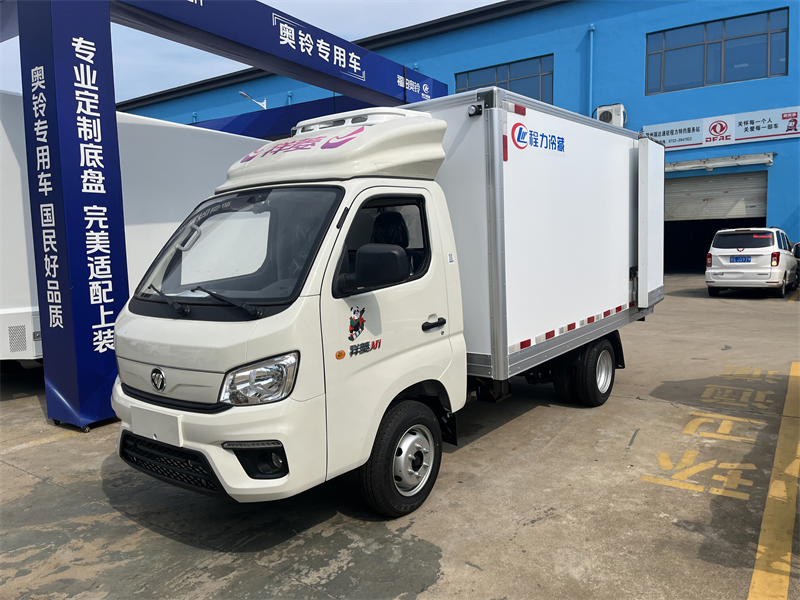 Nigeria Sale Foton M1 Gasoline Fuel Type 122HP 2-Tons Mini Freezer Van Refrigerator Truck with Cold Curtain