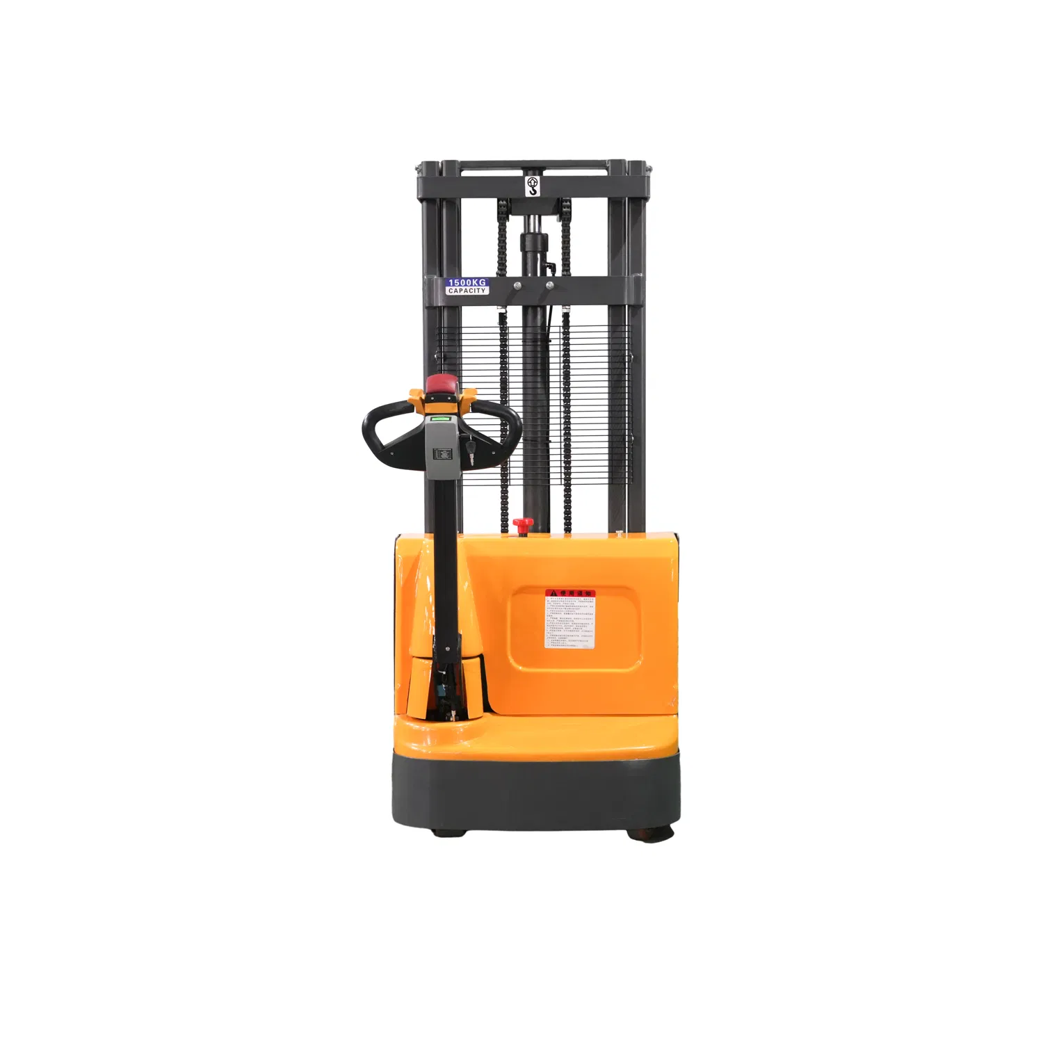 1.5 Ton Semi Electric Container Reach Pallet Battery Power Forklift Truck Lift Height 3 Meter 4 Meter 5.5 Meters AC Motor Hand Manual Walkie Drum Stacker