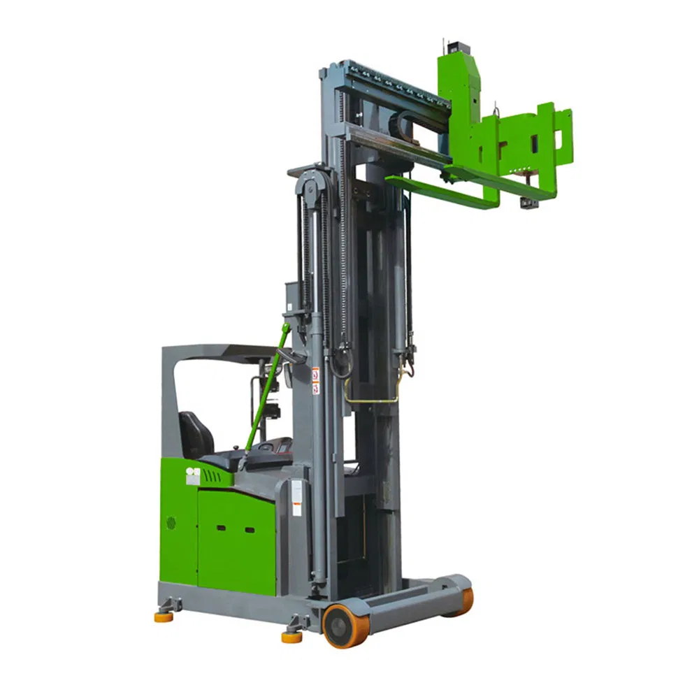 1.5t/Ton 1500kg Seated Electric Very Narrow Aisle Forklift Vna Forklift 3 Way Tri-Lateral Stacker Truck